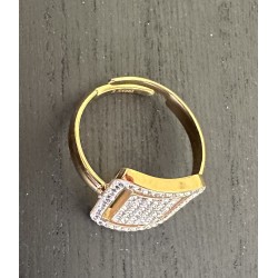 Bague doré rectangle